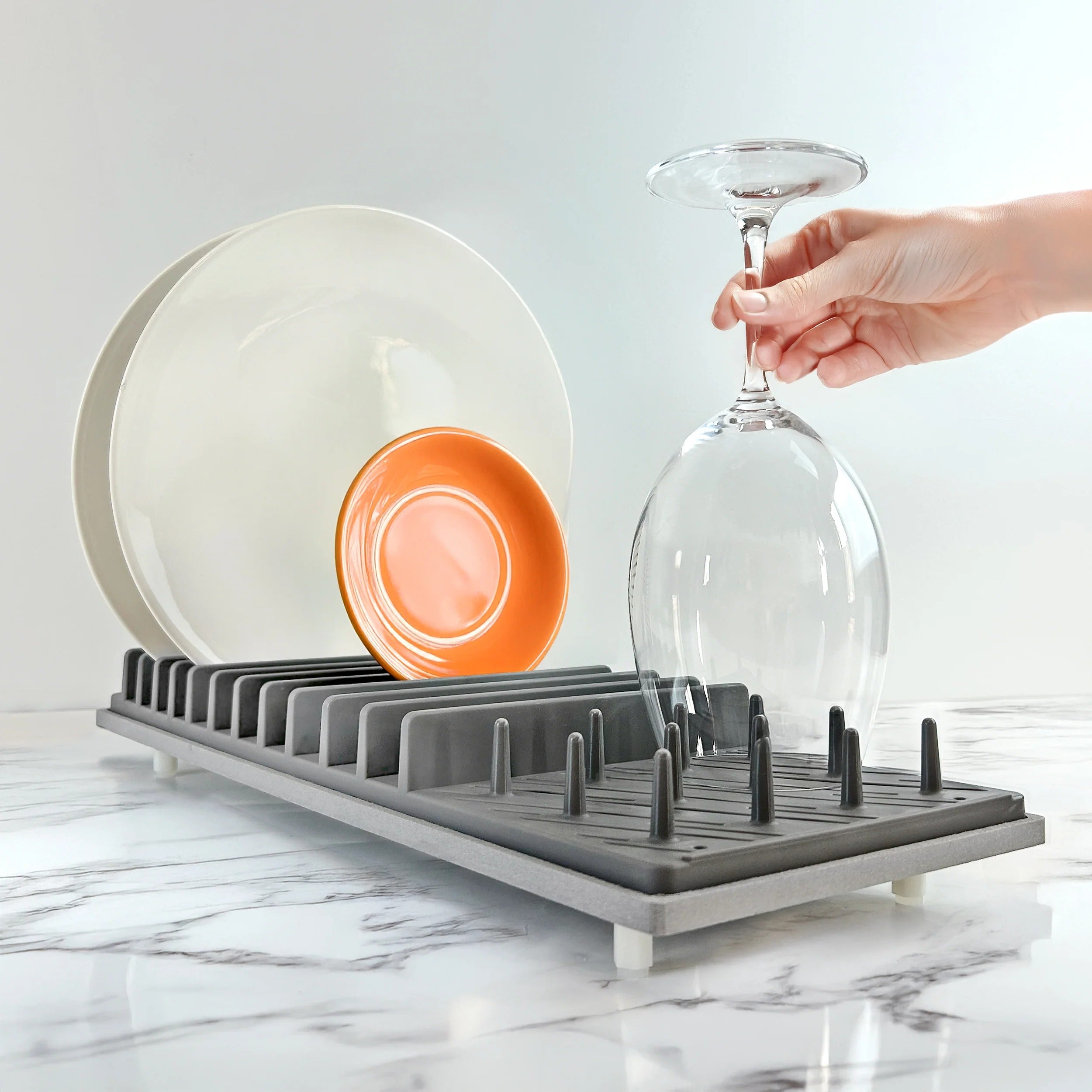 Dish Drying Mat Multipurpose Plates Rack, Microfibre Absorbent Mat Pot Lid Holder