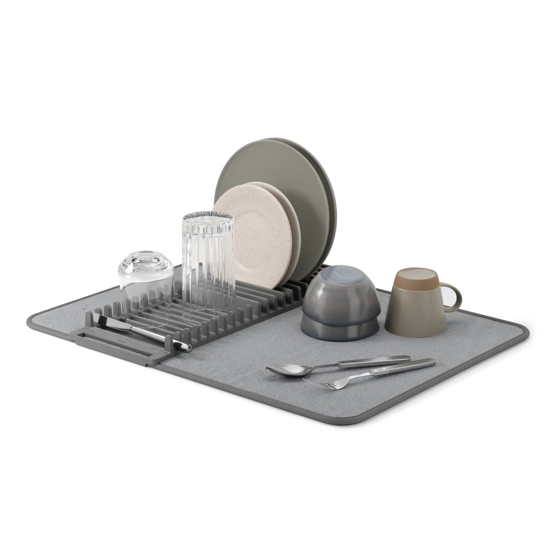Dish Drying Mat Multipurpose Plates Rack, Microfibre Absorbent Mat Pot Lid Holder