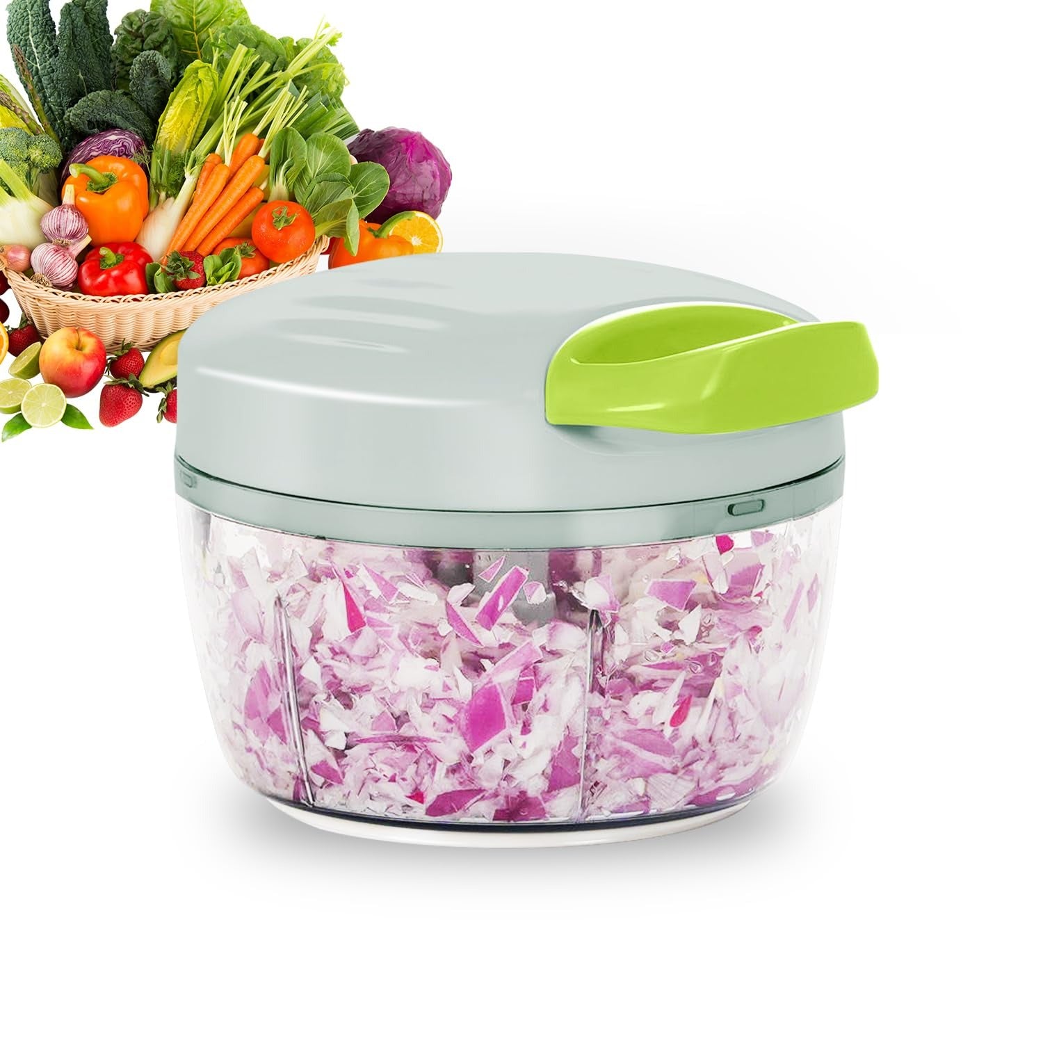 Manual Chopper Hand Pull Type Vegetable and Meat Turbo Cutter