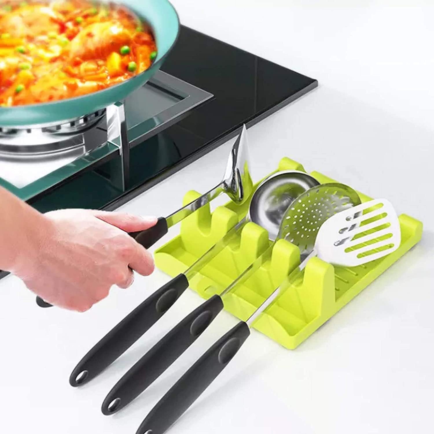 Lid and Spoon Rest, Kitchen Utensils Holder