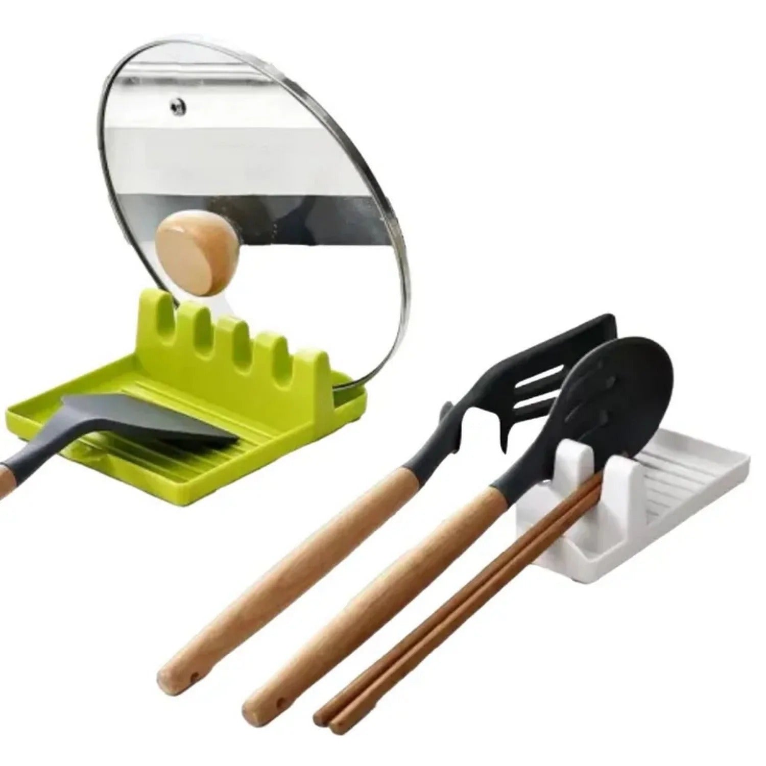 Lid and Spoon Rest, Kitchen Utensils Holder